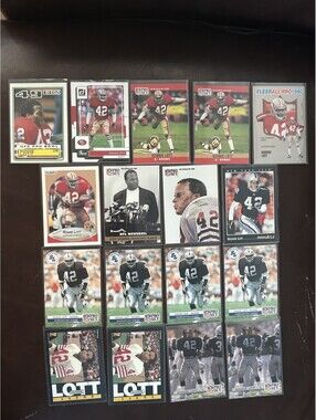 HOF 49ERS CORNER BACK/SAFETY RONNIE LOT VINTAGE COLLECTION 17 CARD LOT NM